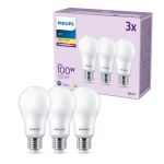 Mehrfachpackung 3x Philips Glühbirne LED E27 Birne Matt 13W 1521lm - 827 Extra Warmweiß