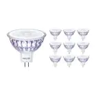Mehrfachpackung 10x Philips Master Value LED Spot GU5.3 MR16 5.8W 460lm 60D - 930 Warmweiß | Höchste Farbwiedergabe - Dimmbar - Ersatz für 35W