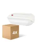 Mehrfachpackung 4x Philips LED Sicherheit Coreline BWC110 Weiß 9W 900lm - 830 Warmweiß | 242x110mm - IP54 - Lichtsensor