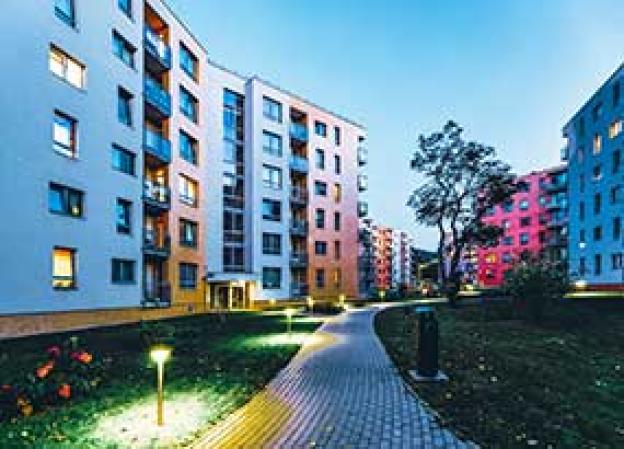 Beleuchtung für Wohnanlagen 