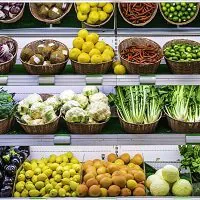 Frischeabteilung im Supermarkt