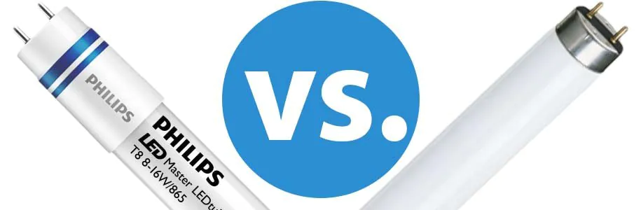 LED- und Leuchtstoffr&ouml;hre im Vergleich