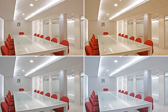 verschiedene Farbtemperaturen